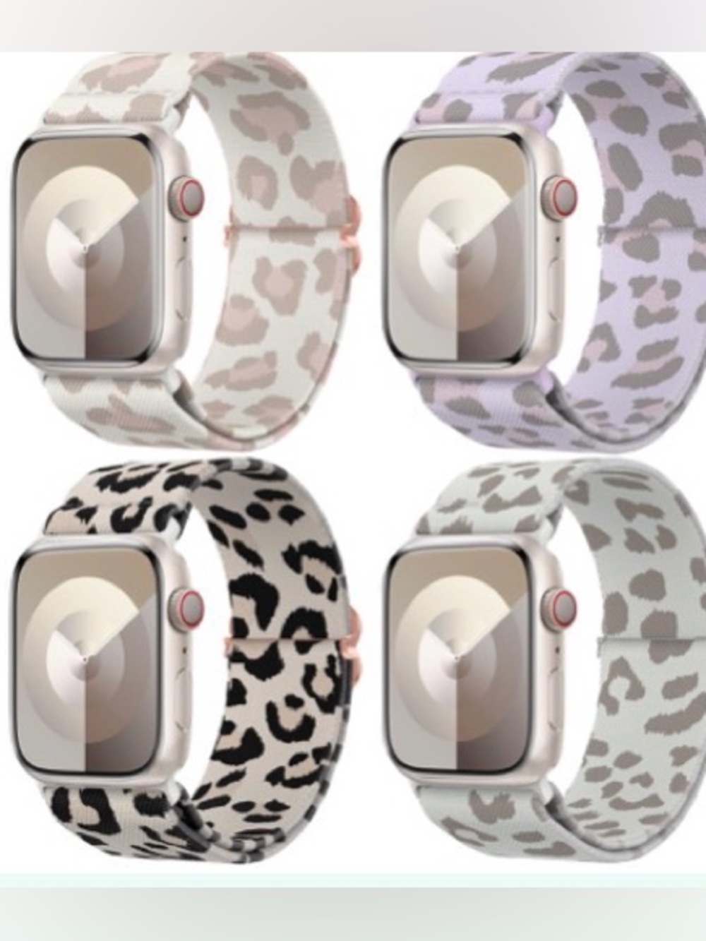 Delidigi Stretchy Nylon Watch Bands For Apple Watch animal print #51